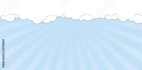 White clouds over blue sky