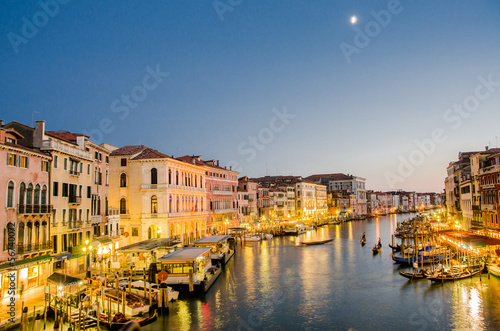 VENICE  ITALY - JUNE 30  View from Rialto bridge on June 30  201
