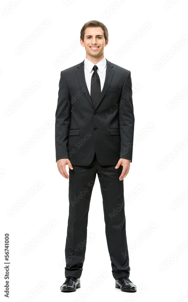 Full-length portrait of businessman, isolated on white Full-length portrait of businessman, isolated on white