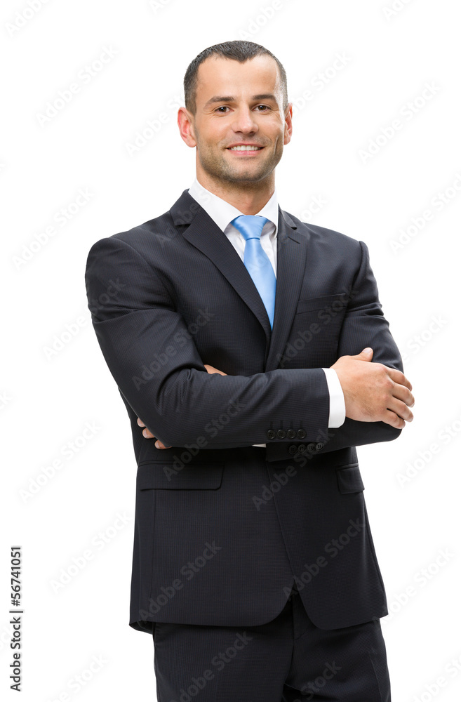 Half-length portrait of business man with hands crossed Half-length portrait of business man with hands crossed