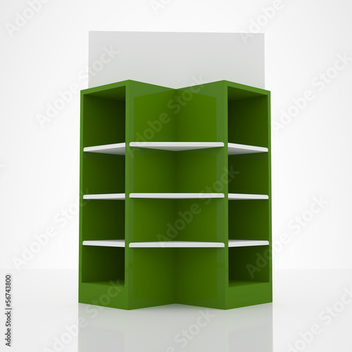 Color green shelf design
