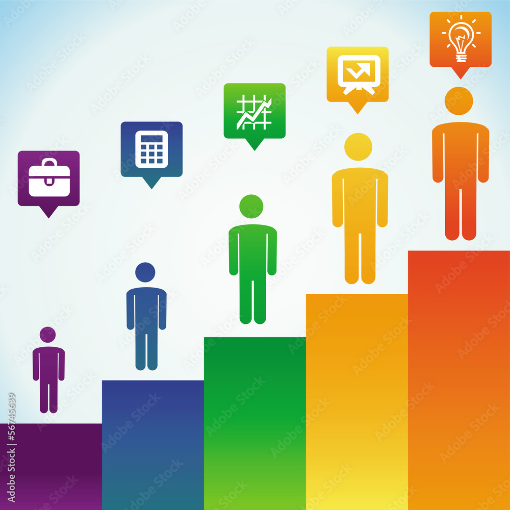 Vector business concept - men icons Vector business concept - men icons
