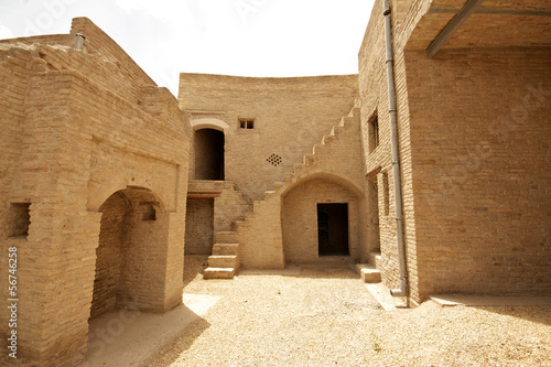 Dust filled sky over Arbil Citadel, Kurdistan, Iraq