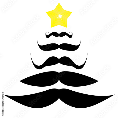 shape of a Christmas tree whiskers