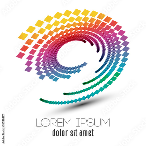 technology & business concept, abstract shape