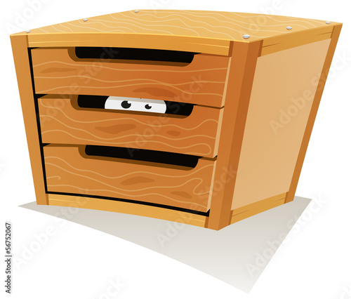 Eyes Inside Wood Drawer
