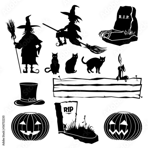 Halloween Set of Silhouettes