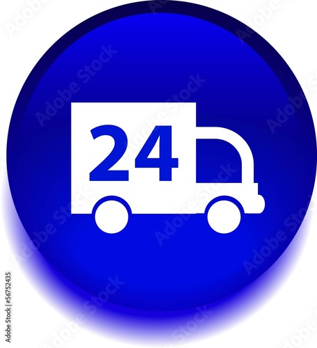24-Hour Delivery Truck Icon