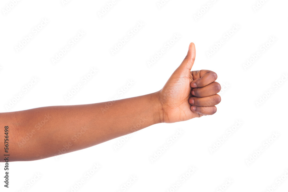 Hand sign isolated on white background Hand sign isolated on white background