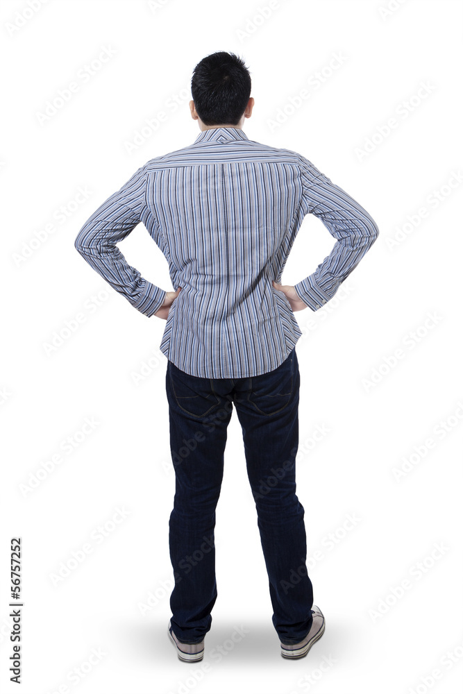 Backside view of Young Man Backside view of Young Man