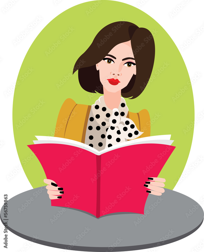 Girl reading a book Girl reading a book