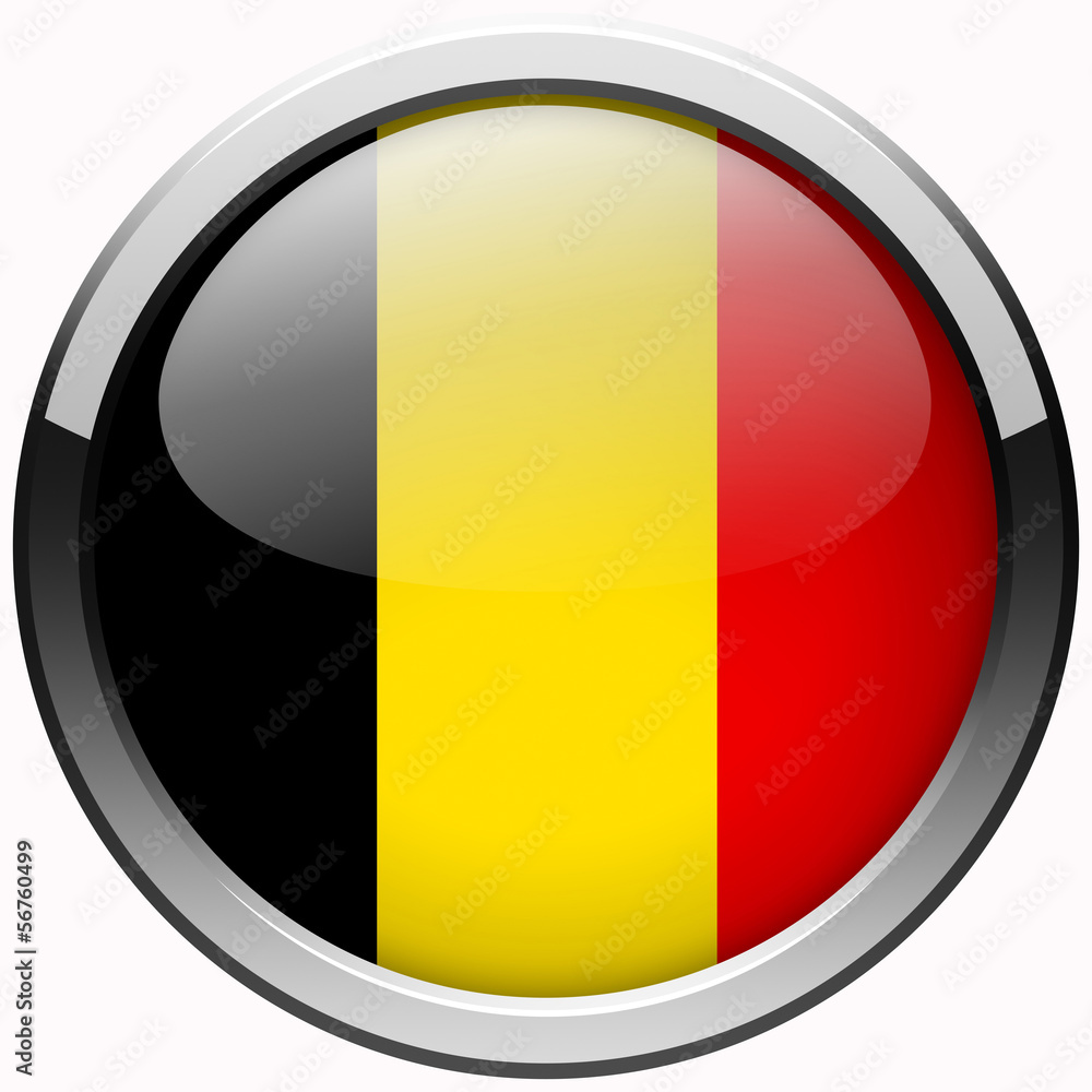 Fototapeta premium belgium national flag gel metal button