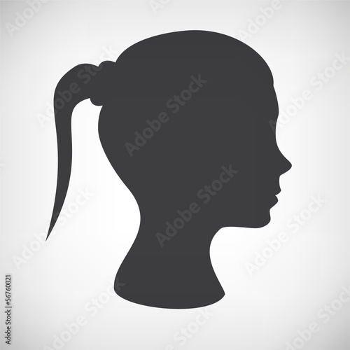 Kopf Frau Seite Silhouette