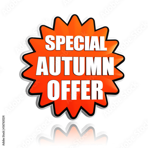 special autumn offer orange star banner