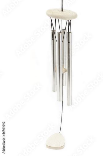 Wind chimes isolated on white