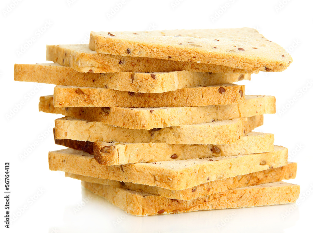 Toast bread, isolated on white Toast bread, isolated on white