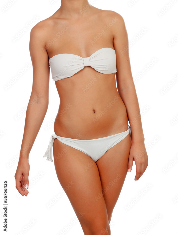 Sensual female body with bikini