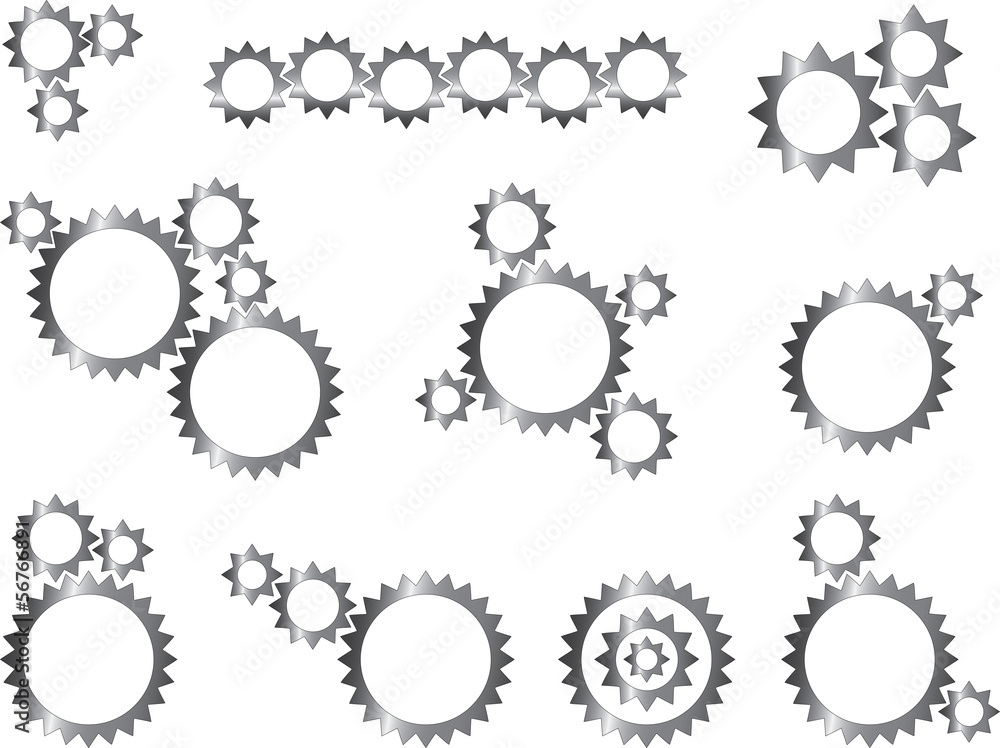 Gear wheels illustration on white background