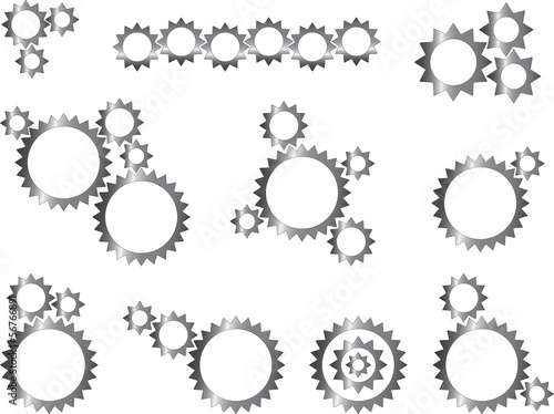 Gear wheels illustration on white background