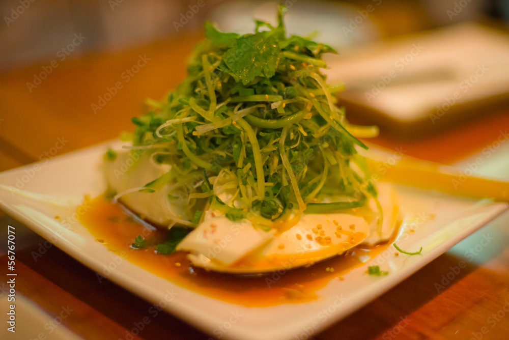Tofu and seaweed salad Tofu and seaweed salad