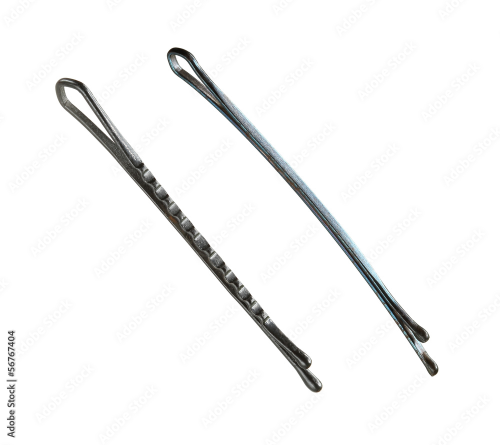 Hair clip (bobby pin) isolated on white background Hair clip (bobby pin) isolated on white background