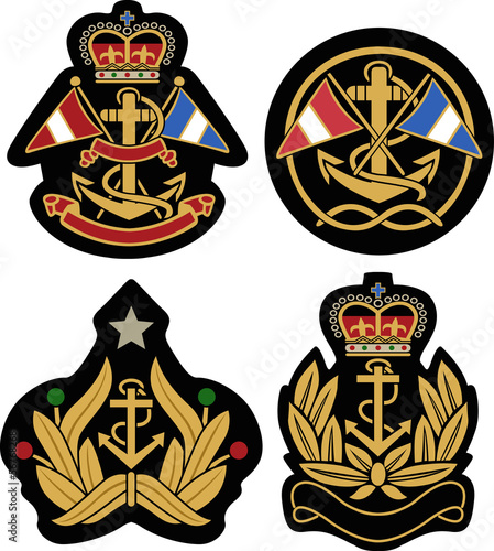 nautical emblem badge shield