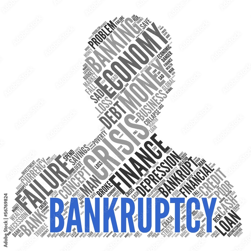 BANKRUPTCY | Concept Wallpaper Stock Illustration | Adobe Stock