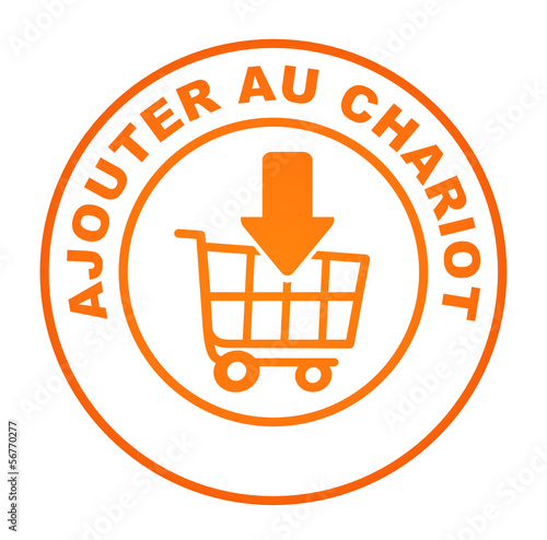 ajouter au chariot sur bouton web rond orange