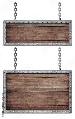 medieval signboards set wit...