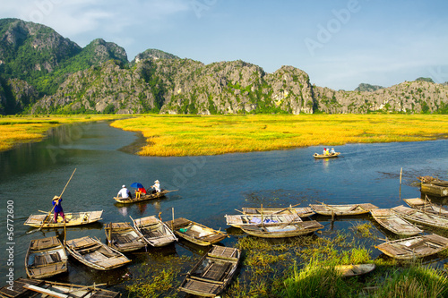 lagoon Van Long - Ninh Binh, Viet Nam photo