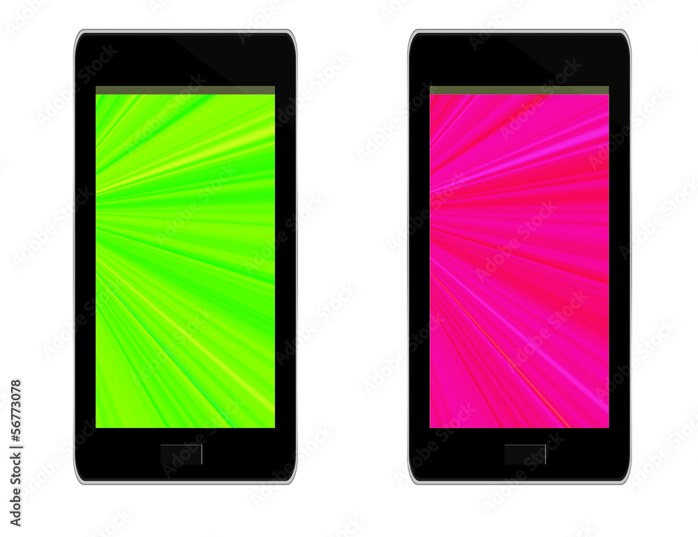 Generic mobile phone devices - white background Generic mobile phone devices - white background
