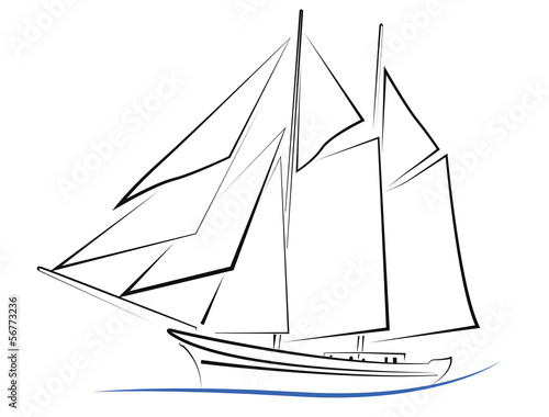design vieux bateau à voile