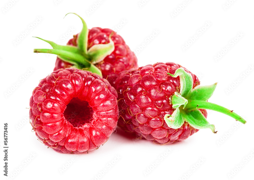 Delicious raspberry isolated on white background Delicious raspberry isolated on white background
