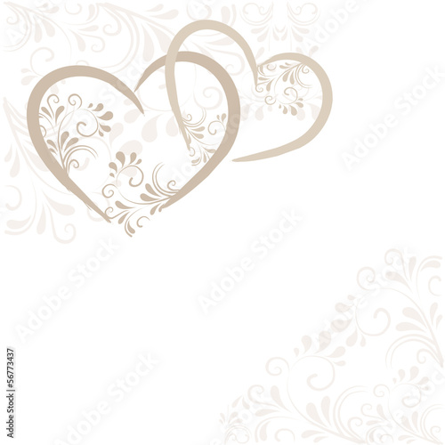 Hintergrund aus Ornamenten und Herzen