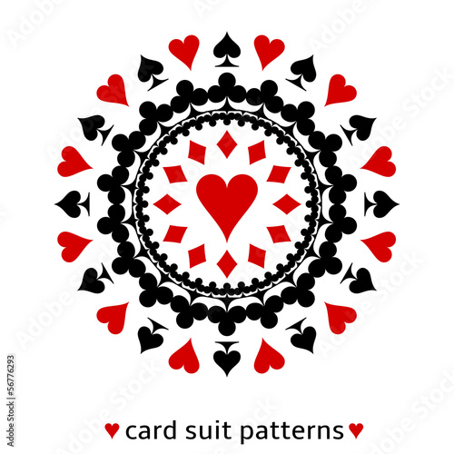 Heart card suit snowflake