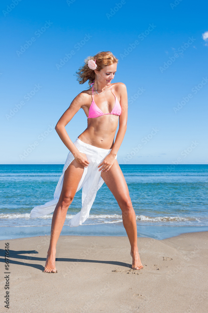 woman on the beach