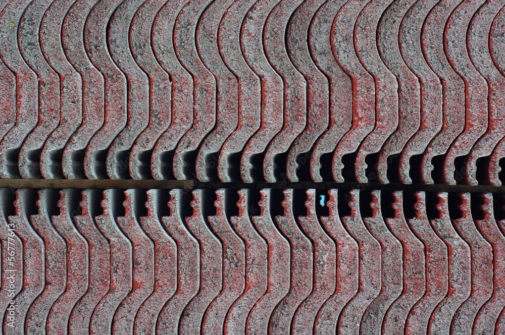 Abtract Red tiles roof background