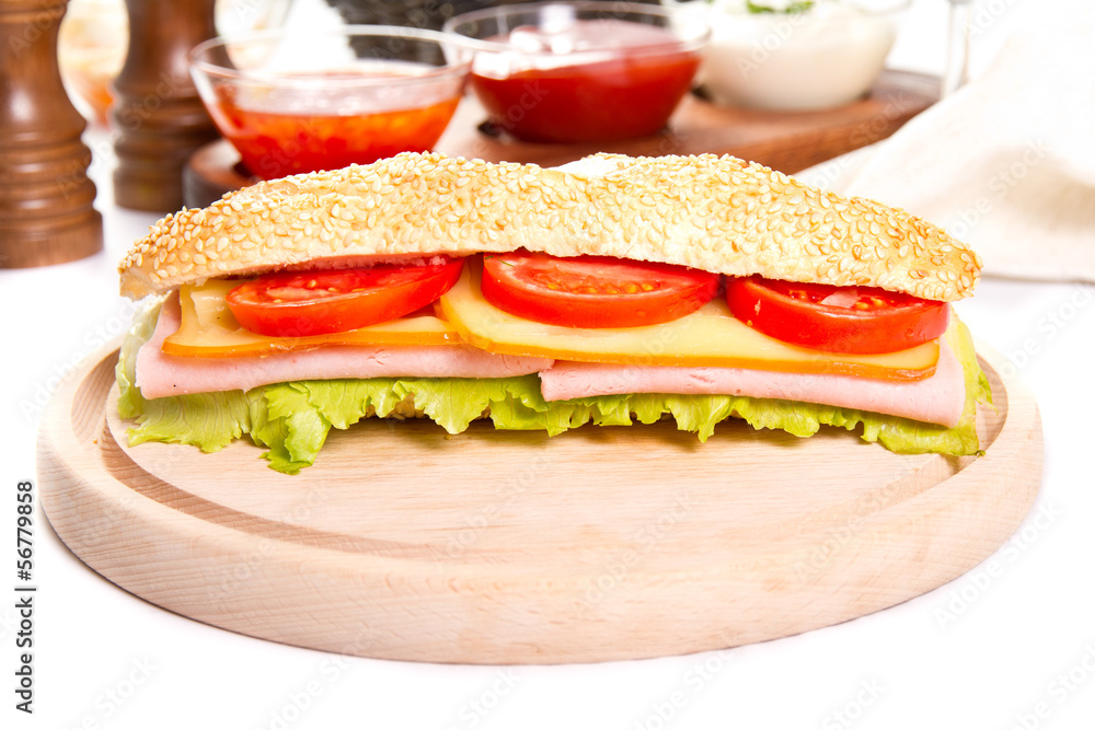 Ham and cheese sub Ham and cheese sub