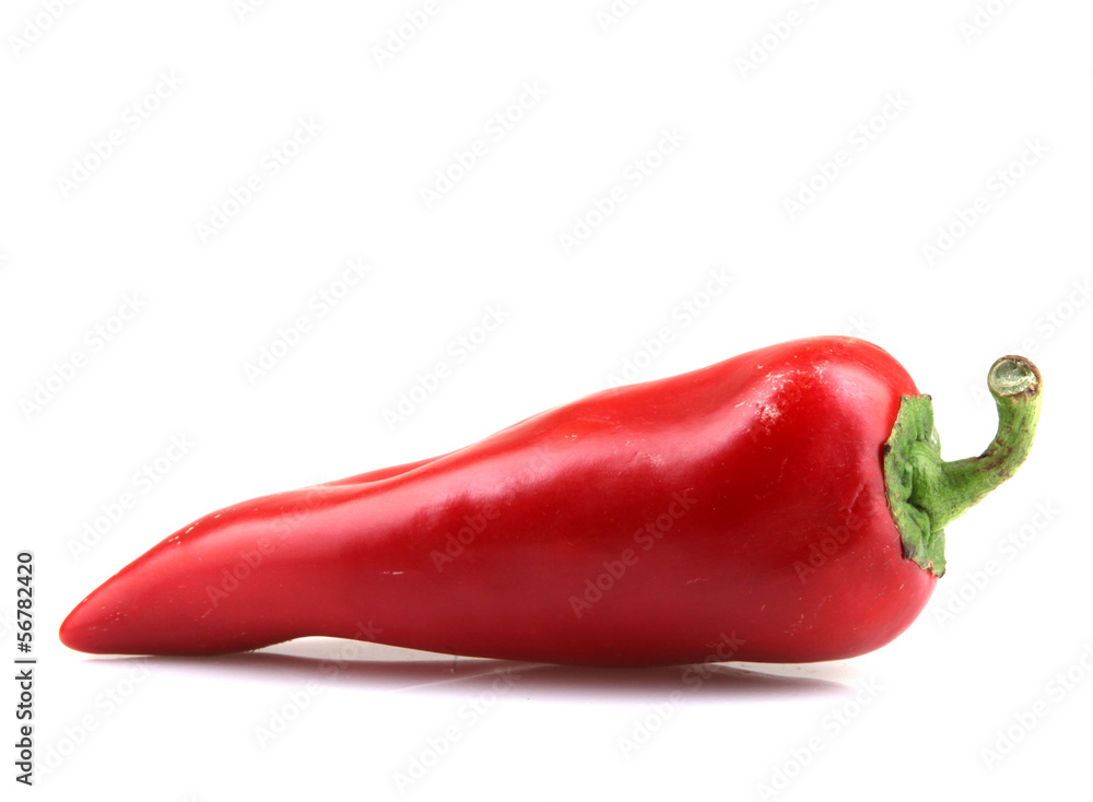Red Chilli Peppers On White Background Red Chilli Peppers On White Background