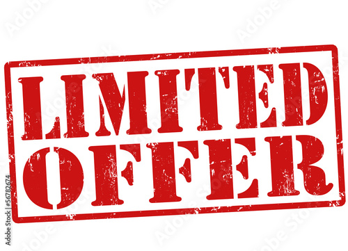 Cuadro en lienzo Limited offer stamp