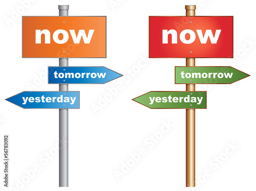 Time Management Isolated Signpost EPS10 Vector