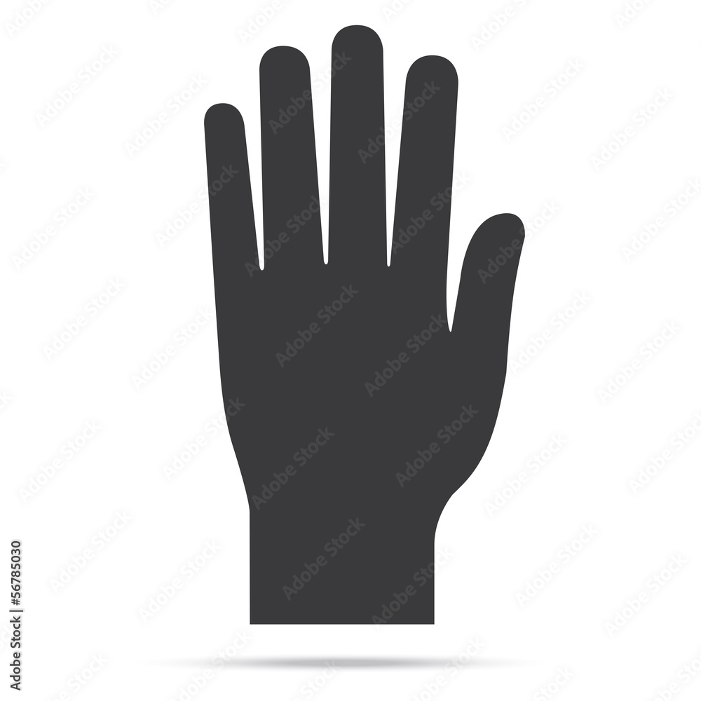 popular raise black color right hand up isolated vector popular raise black color right hand up isolated vector