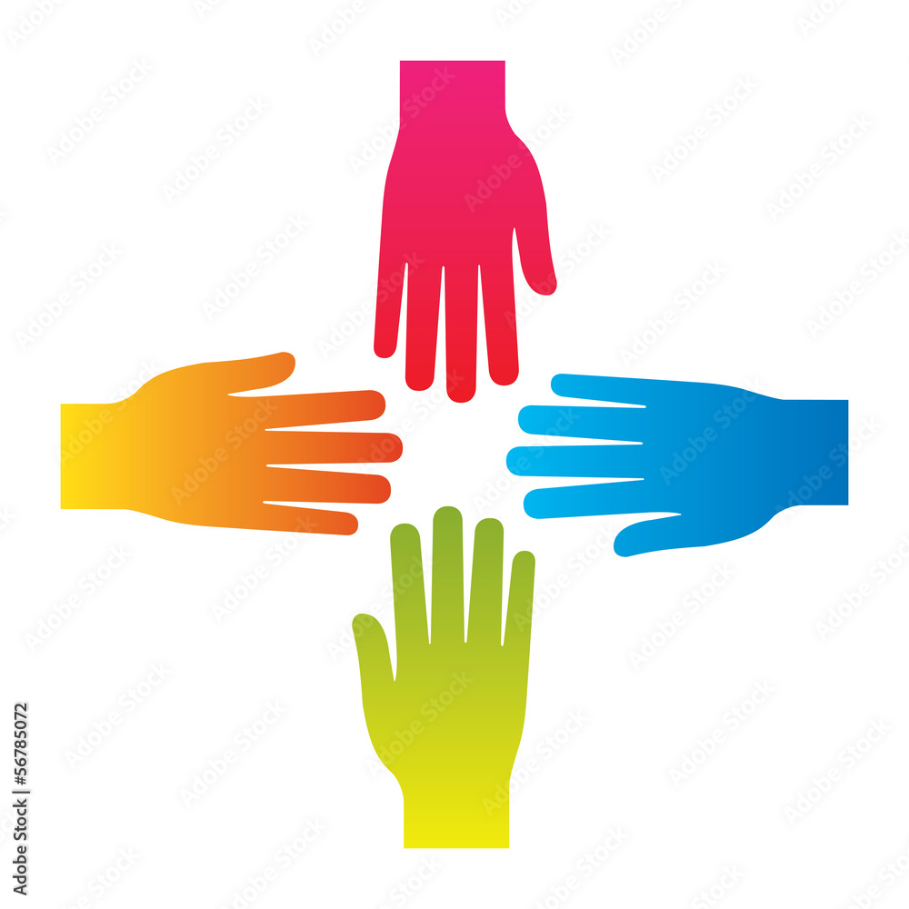 popular hand connecting teamwork icon concept isolated vector popular hand connecting teamwork icon concept isolated vector