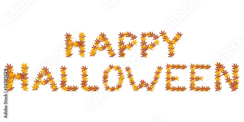 happy halloween feuilles