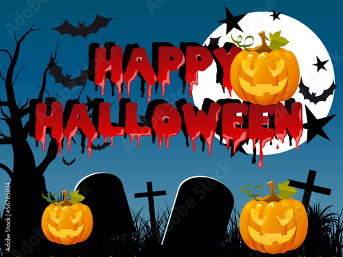 halloween cimetire citrouille