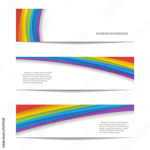 set of rainbow background