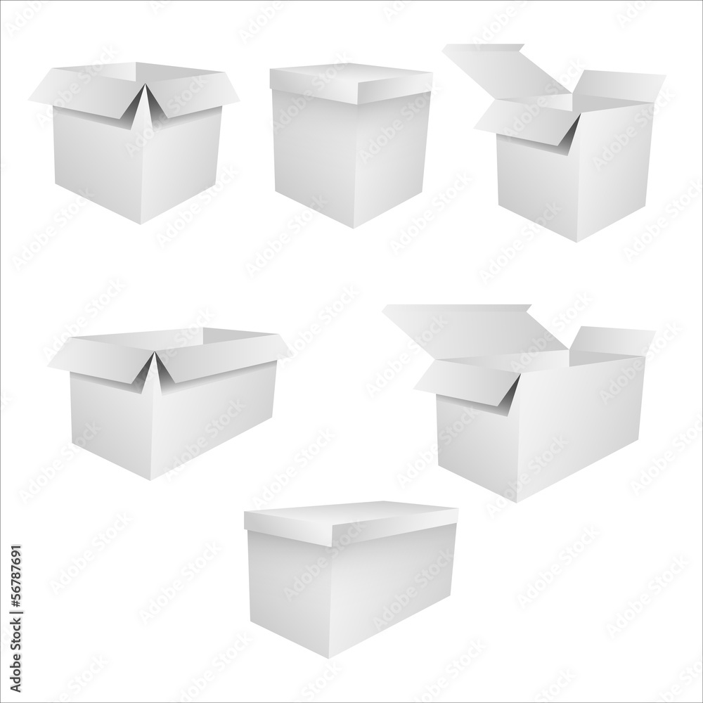 Collection of empty boxes. Vector Collection of empty boxes. Vector