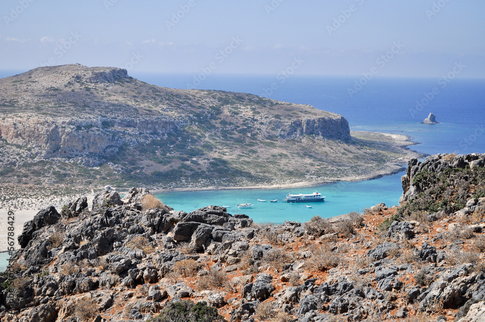 Coast of the island in the Aegean sea.
