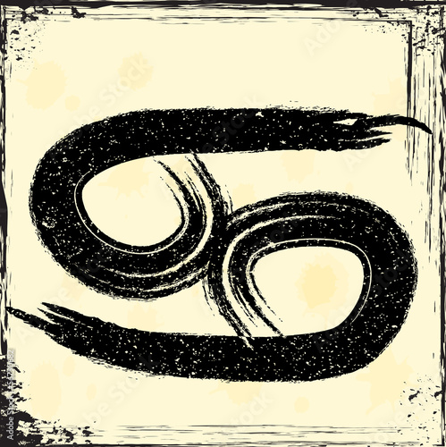 Grunge zodiac sign