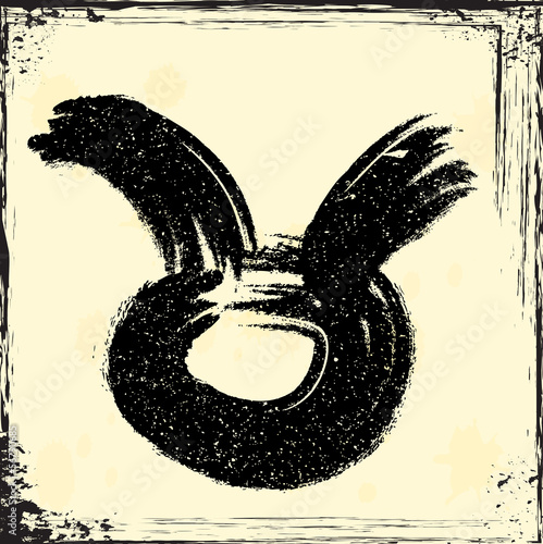 Obraz na plátně Grunge zodiac sign